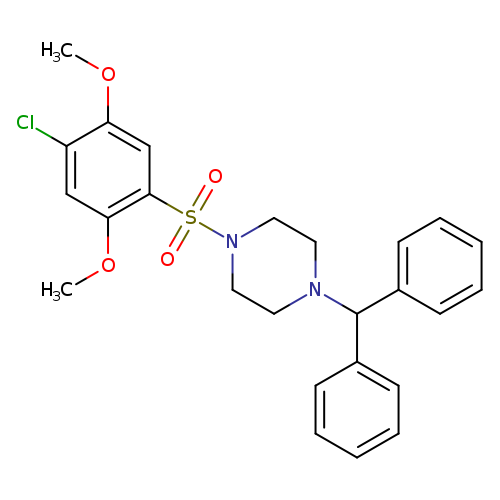 1-(4-chloro-2,5-dimethoxybenzenesulfonyl)-4-(diphenylmethyl)piperazine
