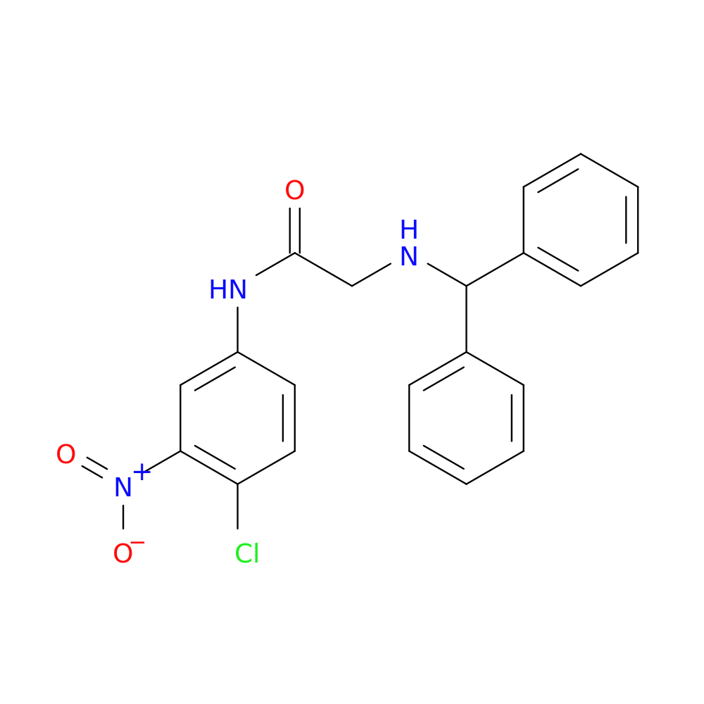 N-(4-chloro-3-nitrophenyl)-2-[(diphenylmethyl)amino]acetamide