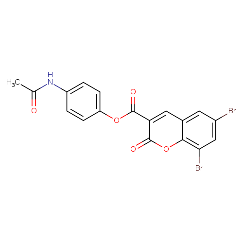 4-acetamidophenyl 6,8-dibromo-2-oxo-2H-chromene-3-carboxylate