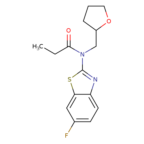 N-(6-fluoro-1,3-benzothiazol-2-yl)-N-[(oxolan-2-yl)methyl]propanamide
