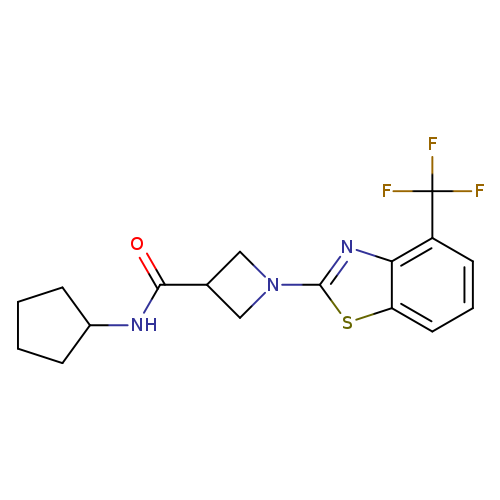 N-cyclopentyl-1-[4-(trifluoromethyl)-1,3-benzothiazol-2-yl]azetidine-3-carboxamide