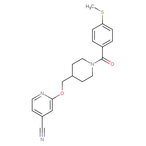 2-({1-[4-(methylsulfanyl)benzoyl]piperidin-4-yl}methoxy)pyridine-4-carbonitrile