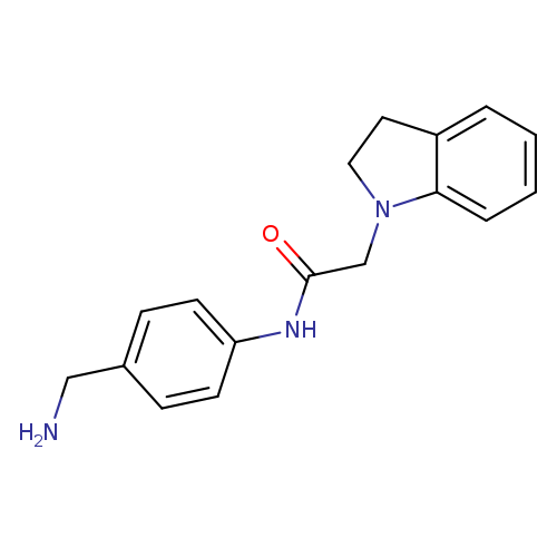 N-[4-(aminomethyl)phenyl]-2-(2,3-dihydro-1H-indol-1-yl)acetamide