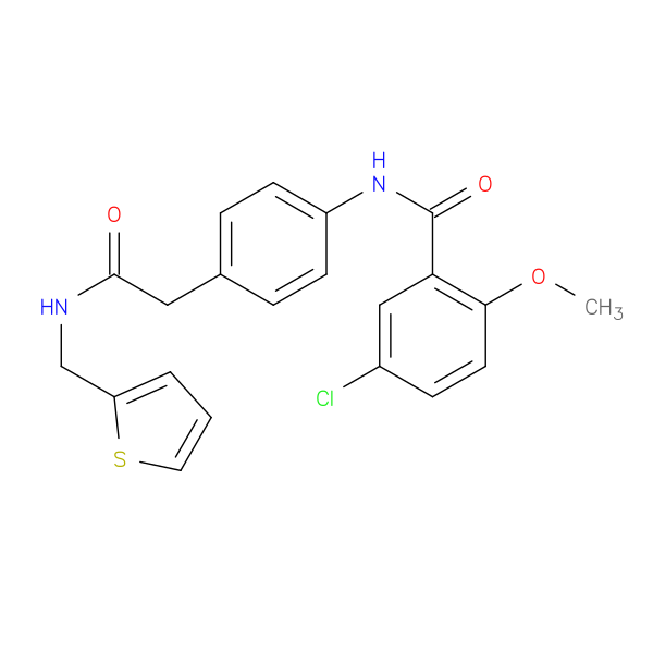 5-chloro-2-methoxy-N-[4-({[(thiophen-2-yl)methyl]carbamoyl}methyl)phenyl]benzamide