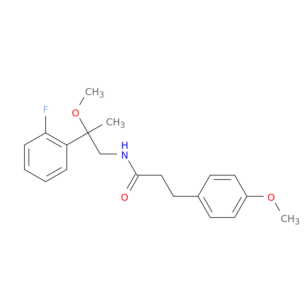 N-[2-(2-fluorophenyl)-2-methoxypropyl]-3-(4-methoxyphenyl)propanamide