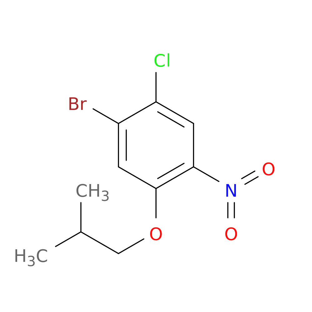 1-Bromo-2-chloro-5-isobutyl-4-nitrobenzene