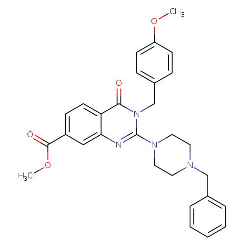 methyl 2-(4-benzylpiperazin-1-yl)-3-[(4-methoxyphenyl)methyl]-4-oxo-3,4-dihydroquinazoline-7-carboxylate