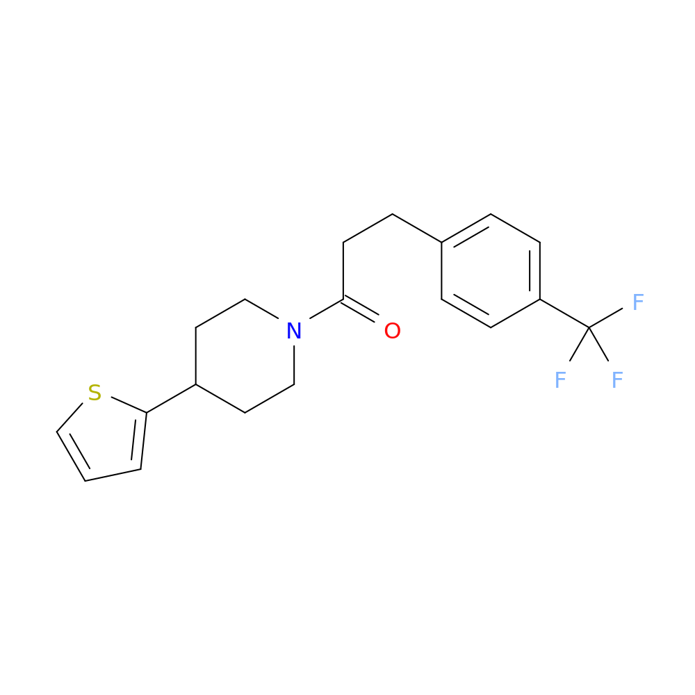 1-[4-(thiophen-2-yl)piperidin-1-yl]-3-[4-(trifluoromethyl)phenyl]propan-1-one