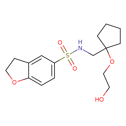 N-{[1-(2-hydroxyethoxy)cyclopentyl]methyl}-2,3-dihydro-1-benzofuran-5-sulfonamide
