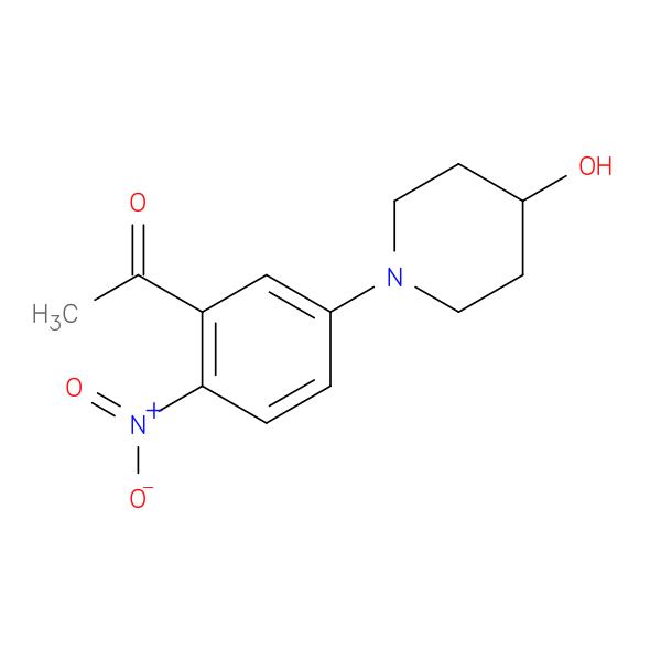 1-[5-(4-hydroxypiperidin-1-yl)-2-nitrophenyl]ethan-1-one