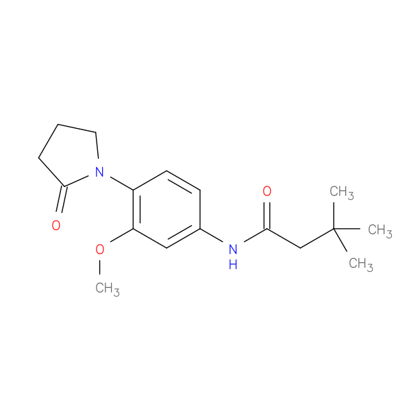 N-[3-methoxy-4-(2-oxopyrrolidin-1-yl)phenyl]-3,3-dimethylbutanamide