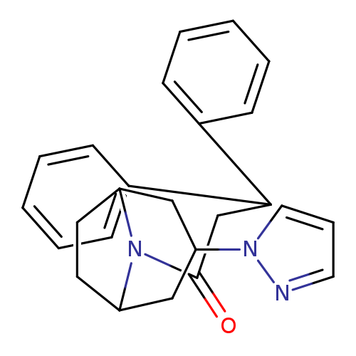 3,3-diphenyl-1-[3-(1H-pyrazol-1-yl)-8-azabicyclo[3.2.1]octan-8-yl]propan-1-one