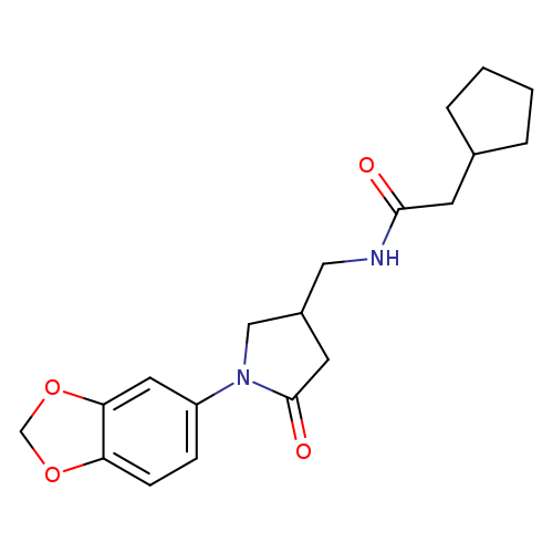 N-{[1-(2H-1,3-benzodioxol-5-yl)-5-oxopyrrolidin-3-yl]methyl}-2-cyclopentylacetamide