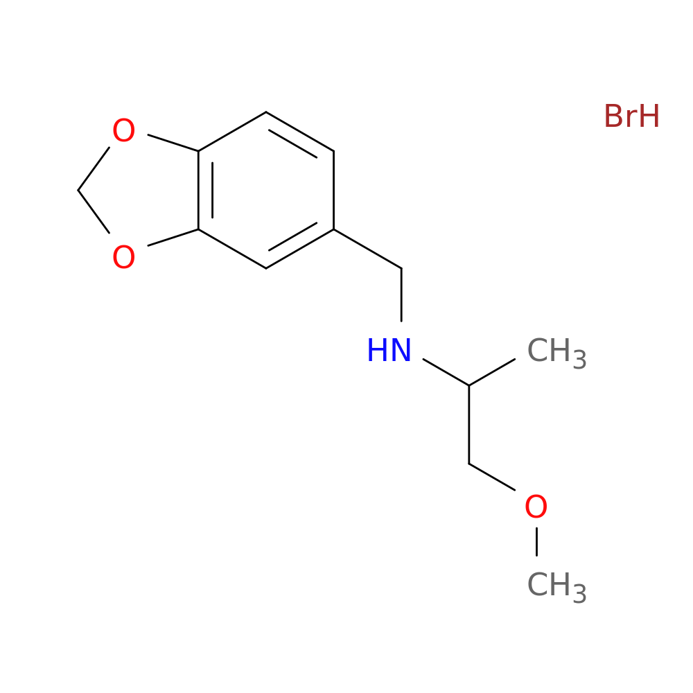 N-(1,3-benzodioxol-5-ylmethyl)-1-methoxy-2-propanamine hydrobromide