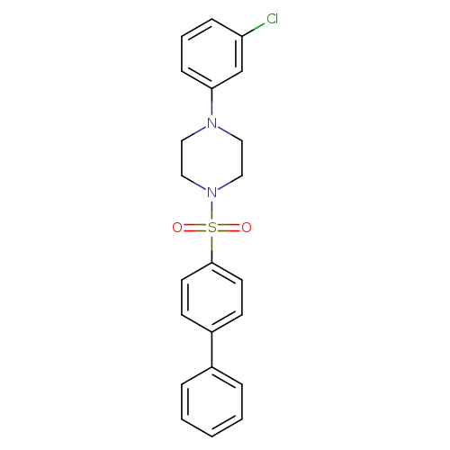 1-{[1,1'-biphenyl]-4-sulfonyl}-4-(3-chlorophenyl)piperazine