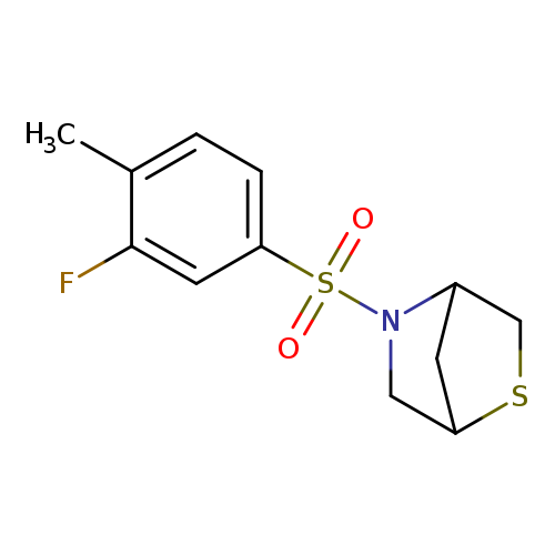 5-(3-fluoro-4-methylbenzenesulfonyl)-2-thia-5-azabicyclo[2.2.1]heptane