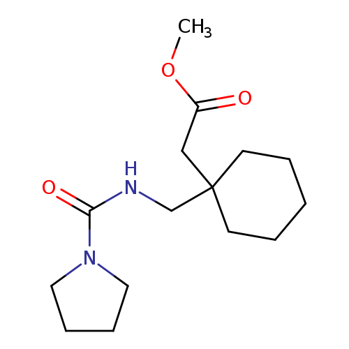 methyl 2-(1-((pyrrolidine-1-carboxamido)methyl)cyclohexyl)acetate