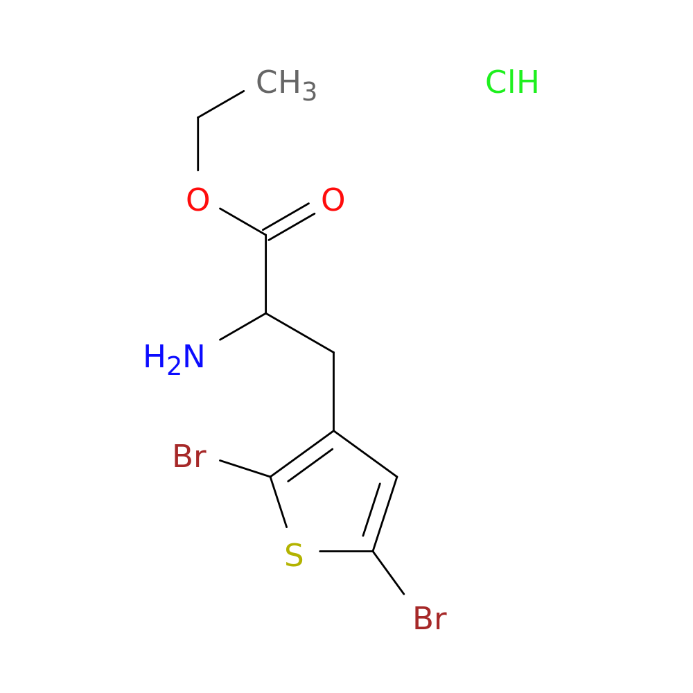 ethyl 2-amino-3-(2,5-dibromothiophen-3-yl)propanoate hydrochloride
