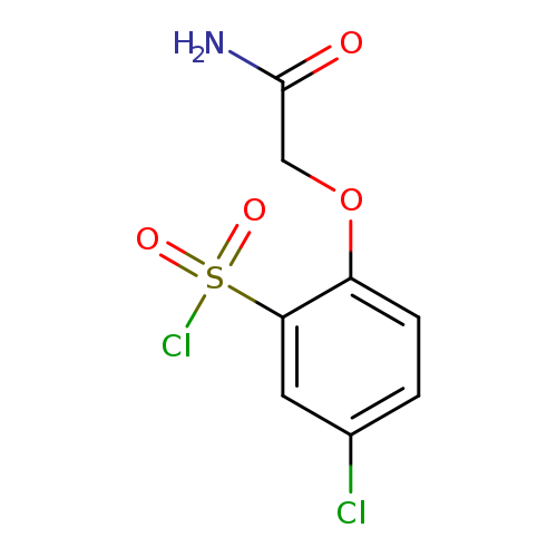 2-(carbamoylmethoxy)-5-chlorobenzene-1-sulfonyl chloride