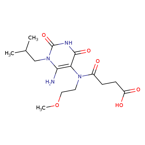3-{[6-amino-1-(2-methylpropyl)-2,4-dioxo-1,2,3,4-tetrahydropyrimidin-5-yl](2-methoxyethyl)carbamoyl}propanoic acid