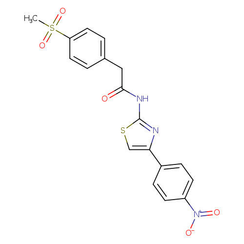 2-(4-methanesulfonylphenyl)-N-[4-(4-nitrophenyl)-1,3-thiazol-2-yl]acetamide