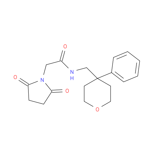 2-(2,5-dioxopyrrolidin-1-yl)-N-[(4-phenyloxan-4-yl)methyl]acetamide