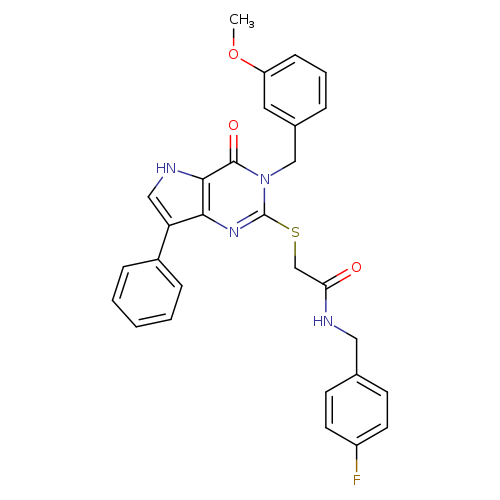N-[(4-fluorophenyl)methyl]-2-({3-[(3-methoxyphenyl)methyl]-4-oxo-7-phenyl-3H,4H,5H-pyrrolo[3,2-d]pyrimidin-2-yl}sulfanyl)acetamide