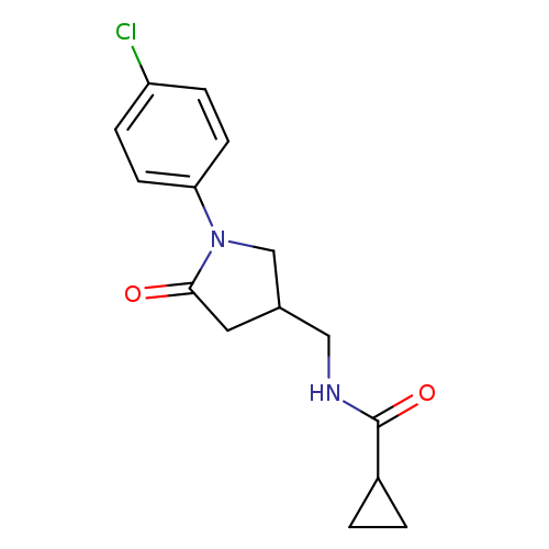 N-{[1-(4-chlorophenyl)-5-oxopyrrolidin-3-yl]methyl}cyclopropanecarboxamide