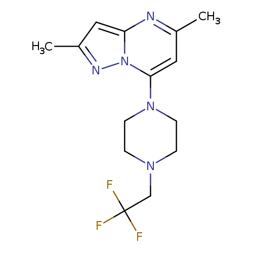1-{2,5-dimethylpyrazolo[1,5-a]pyrimidin-7-yl}-4-(2,2,2-trifluoroethyl)piperazine