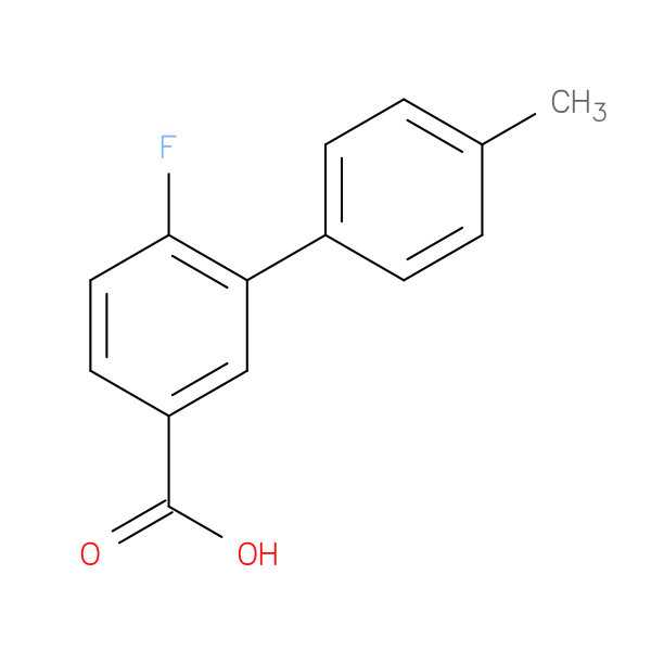 4-Fluoro-3-(4-methylphenyl)benzoic acid