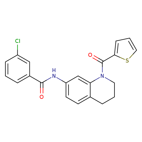 3-chloro-N-[1-(thiophene-2-carbonyl)-1,2,3,4-tetrahydroquinolin-7-yl]benzamide