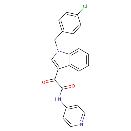 1H-Indole-3-acetamide, 1-[(4-chlorophenyl)methyl]-α-oxo-N-4-pyridinyl-
