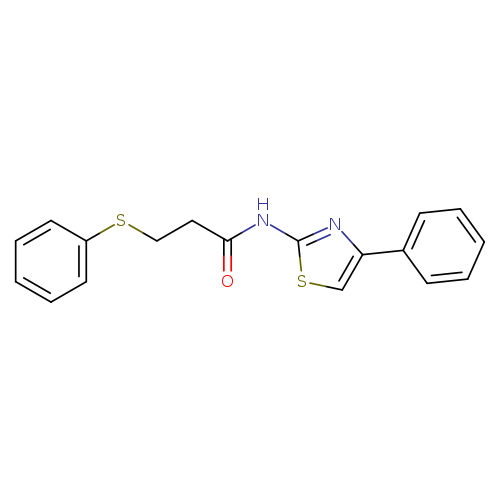 N-(4-phenyl-1,3-thiazol-2-yl)-3-(phenylsulfanyl)propanamide