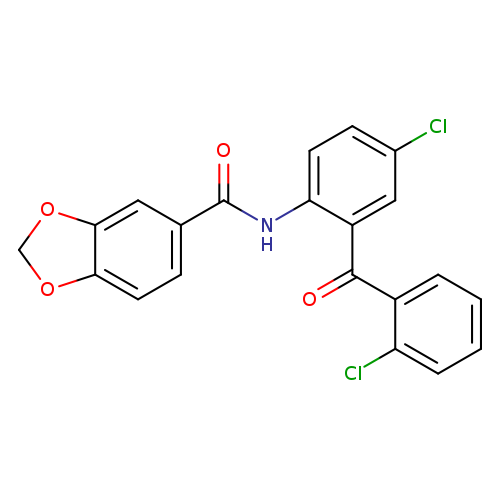 N-[4-chloro-2-(2-chlorobenzoyl)phenyl]-2H-1,3-benzodioxole-5-carboxamide