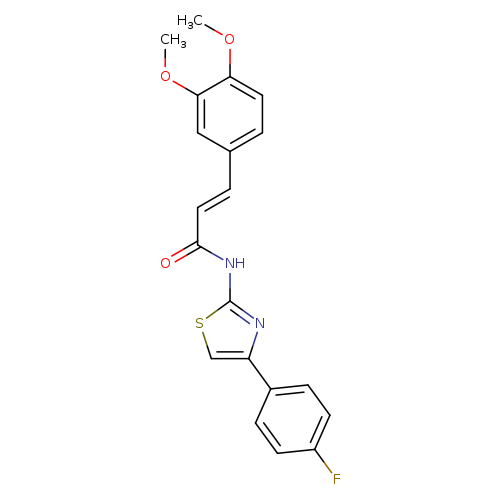 (2E)-3-(3,4-dimethoxyphenyl)-N-[4-(4-fluorophenyl)-1,3-thiazol-2-yl]prop-2-enamide