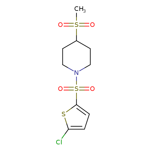 1-[(5-chlorothiophen-2-yl)sulfonyl]-4-methanesulfonylpiperidine