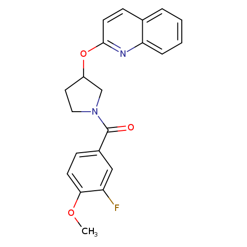 2-{[1-(3-fluoro-4-methoxybenzoyl)pyrrolidin-3-yl]oxy}quinoline