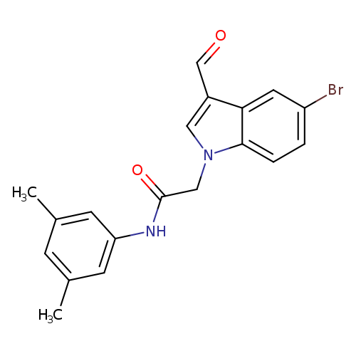 2-(5-bromo-3-formyl-1H-indol-1-yl)-N-(3,5-dimethylphenyl)acetamide