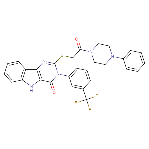2-{[2-oxo-2-(4-phenylpiperazin-1-yl)ethyl]sulfanyl}-3-[3-(trifluoromethyl)phenyl]-3H,4H,5H-pyrimido[5,4-b]indol-4-one