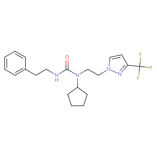 3-cyclopentyl-1-(2-phenylethyl)-3-{2-[3-(trifluoromethyl)-1H-pyrazol-1-yl]ethyl}urea
