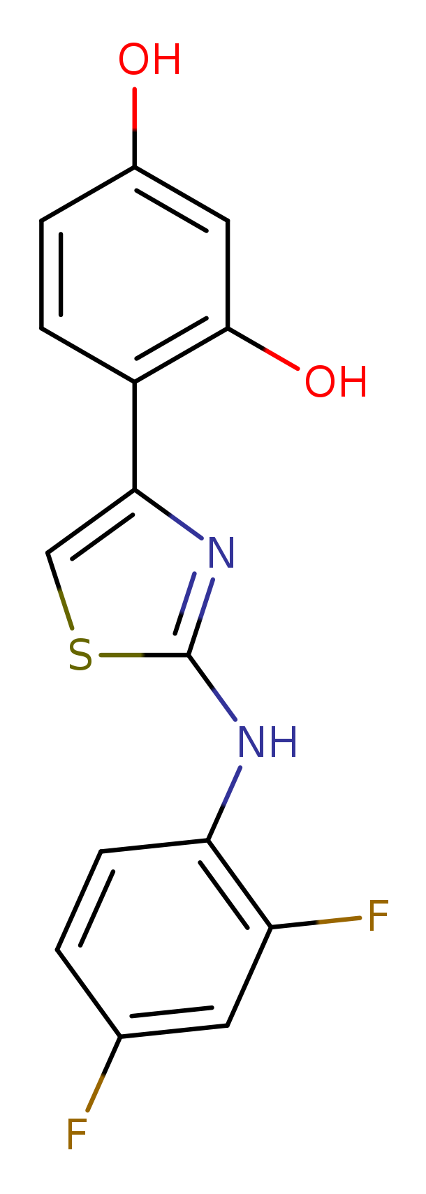 4-{2-[(2,4-difluorophenyl)amino]-1,3-thiazol-4-yl}benzene-1,3-diol