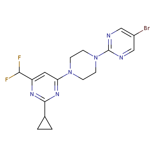 4-[4-(5-bromopyrimidin-2-yl)piperazin-1-yl]-2-cyclopropyl-6-(difluoromethyl)pyrimidine