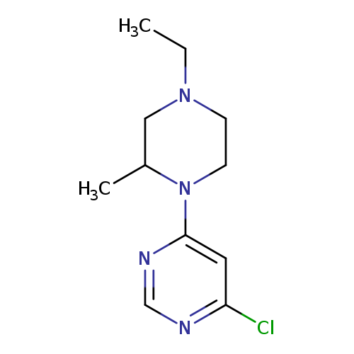 4-chloro-6-(4-ethyl-2-methylpiperazin-1-yl)pyrimidine