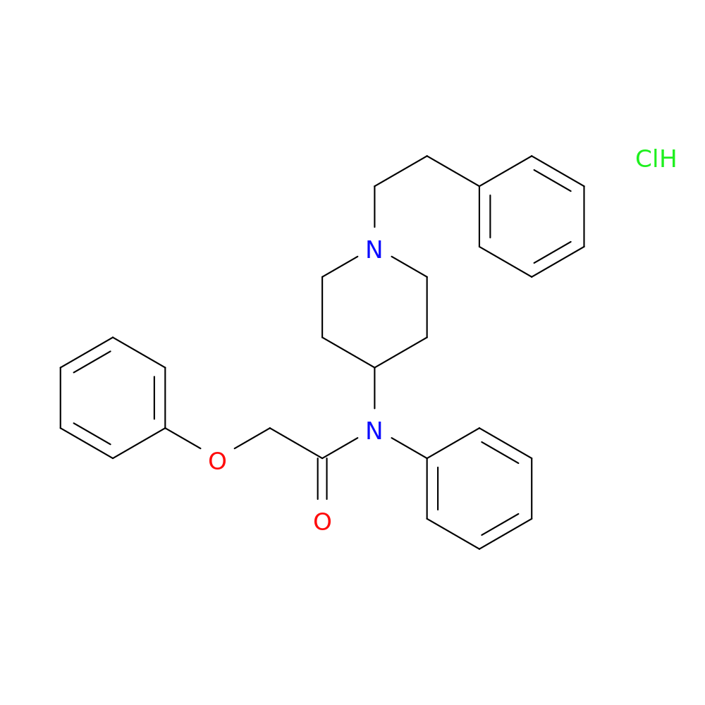 N-(1-phenethylpiperidin-4-yl)-2-phenoxy-N-phenylacetamide,monohydrochloride
