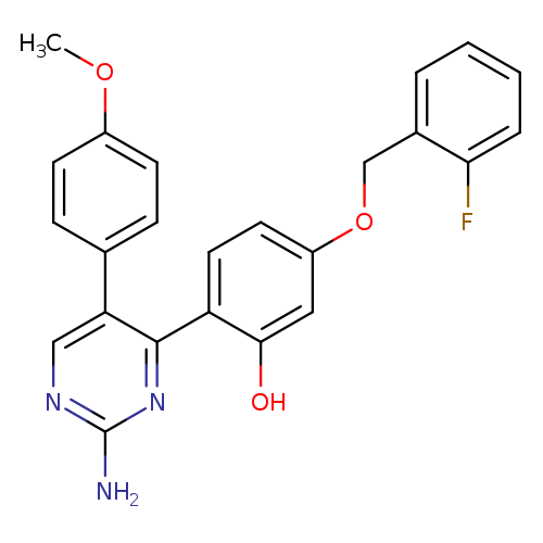 2-[2-amino-5-(4-methoxyphenyl)pyrimidin-4-yl]-5-[(2-fluorophenyl)methoxy]phenol