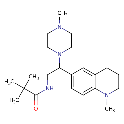2,2-dimethyl-N-[2-(1-methyl-1,2,3,4-tetrahydroquinolin-6-yl)-2-(4-methylpiperazin-1-yl)ethyl]propanamide