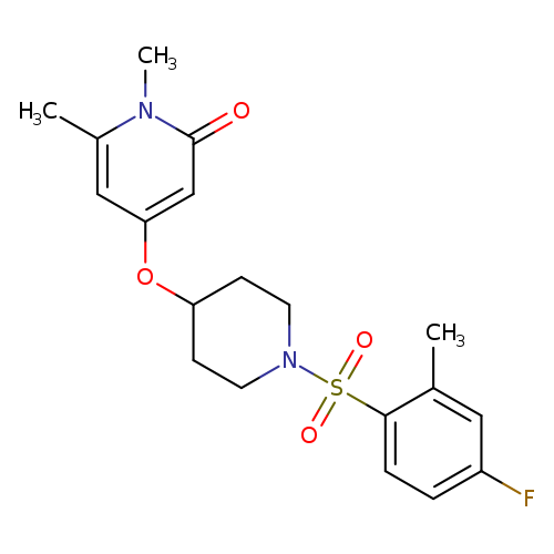 4-{[1-(4-fluoro-2-methylbenzenesulfonyl)piperidin-4-yl]oxy}-1,6-dimethyl-1,2-dihydropyridin-2-one