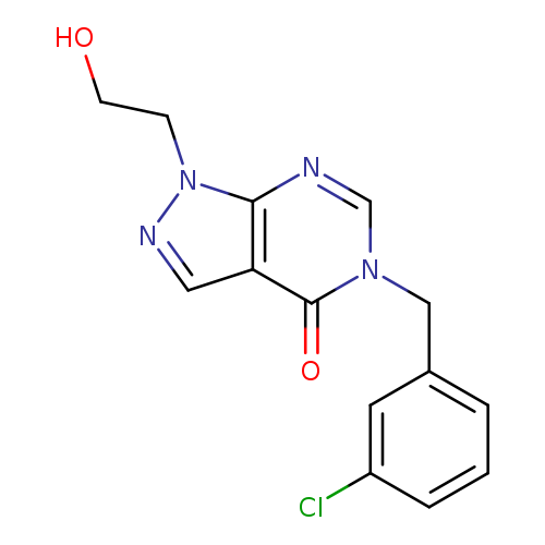 5-[(3-chlorophenyl)methyl]-1-(2-hydroxyethyl)-1H,4H,5H-pyrazolo[3,4-d]pyrimidin-4-one