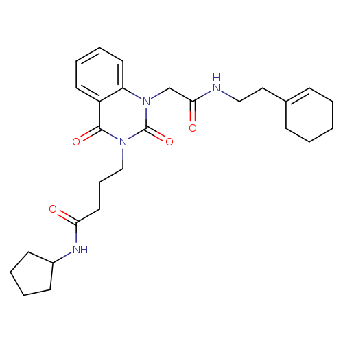 4-[1-({[2-(cyclohex-1-en-1-yl)ethyl]carbamoyl}methyl)-2,4-dioxo-1,2,3,4-tetrahydroquinazolin-3-yl]-N-cyclopentylbutanamide