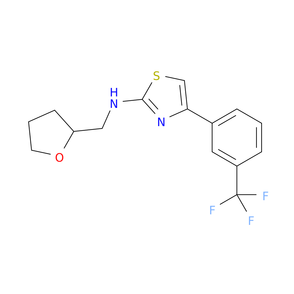 N-(oxolan-2-ylmethyl)-4-[3-(trifluoromethyl)phenyl]-1,3-thiazol-2-amine